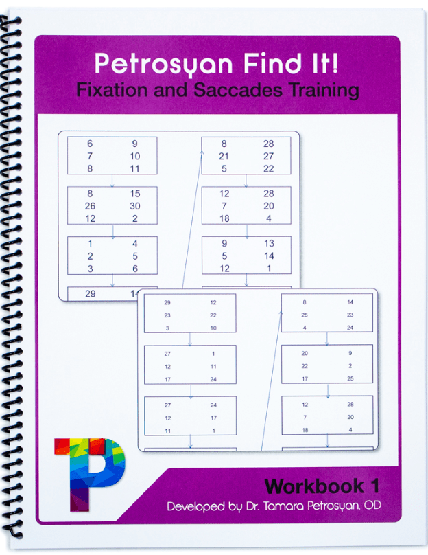 Cuaderno Petrosyan ¡Encuéntralo! Entrenamiento de fijación y movimientos sacádicos